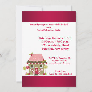 5x7 Candy Land House Invitation