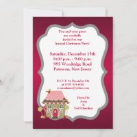 5x7 Candy Land House Invitation