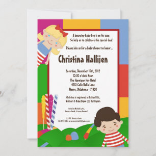 5x7 Candy Land Ice Cream Baby Shower Invitation