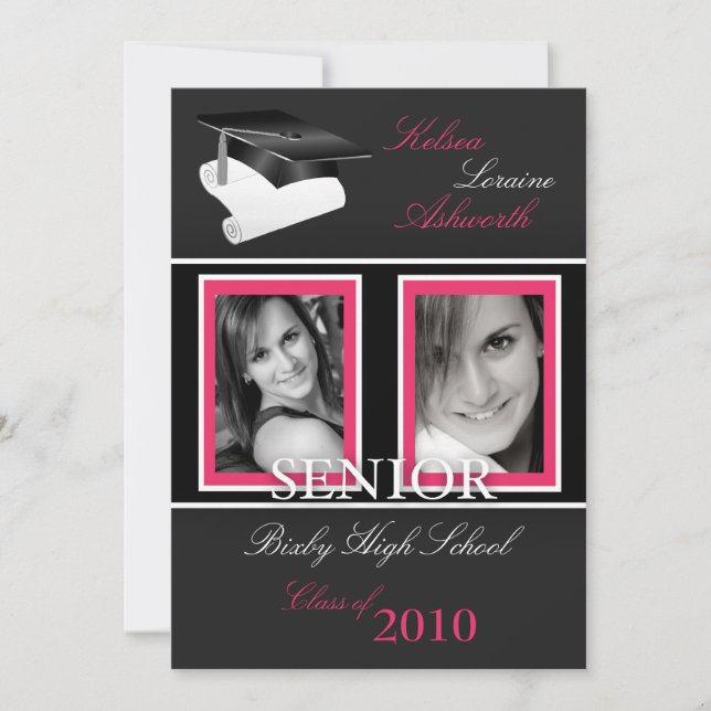 5x7 Cap & Diploma Photo Graduation Announcement (Front)