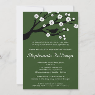 5x7 Cherry Blossom Tree Baby Shower Invitation