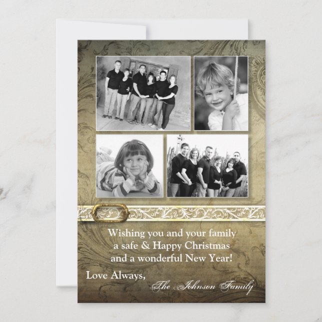 5x7 Christmas XMAS Happy Holiday PHOTO Card (Front)