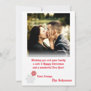 5x7 Christmas XMAS Happy Holiday PHOTO Card