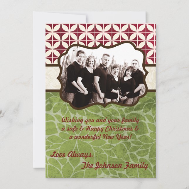 5x7 Christmas XMAS Happy Holiday PHOTO Card (Front)