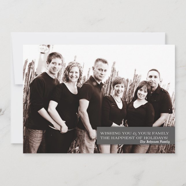 5x7 Christmas XMAS Happy Holiday PHOTO Card (Front)