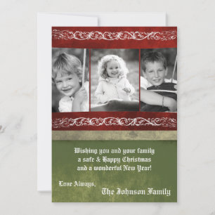 5x7 Christmas XMAS Happy Holiday PHOTO Card