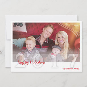5x7 Christmas XMAS Happy Holiday PHOTO Card