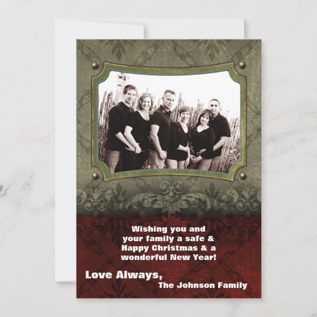 5x7 Christmas XMAS Happy Holiday PHOTO Card (Front)