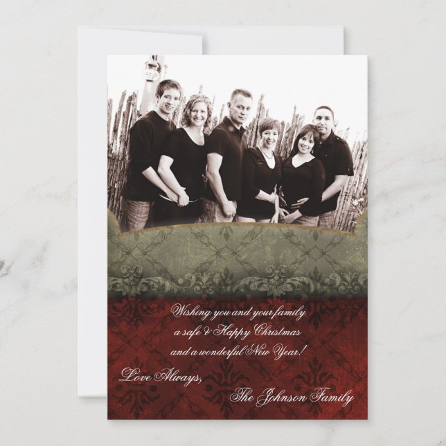 5x7 Christmas XMAS Happy Holiday PHOTO Card (Front)