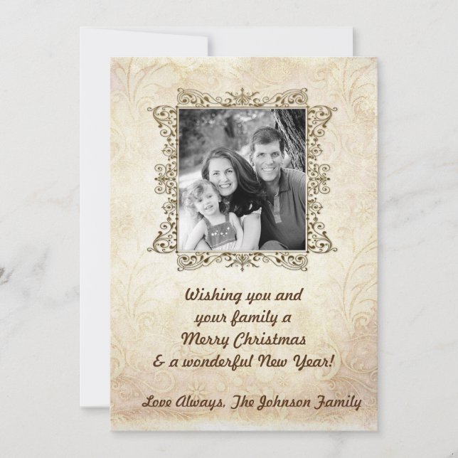 5x7 Christmas XMAS Happy Holiday PHOTO Card (Front)