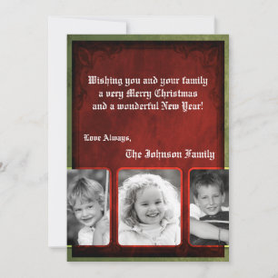 5x7 Christmas XMAS Happy Holiday PHOTO Card