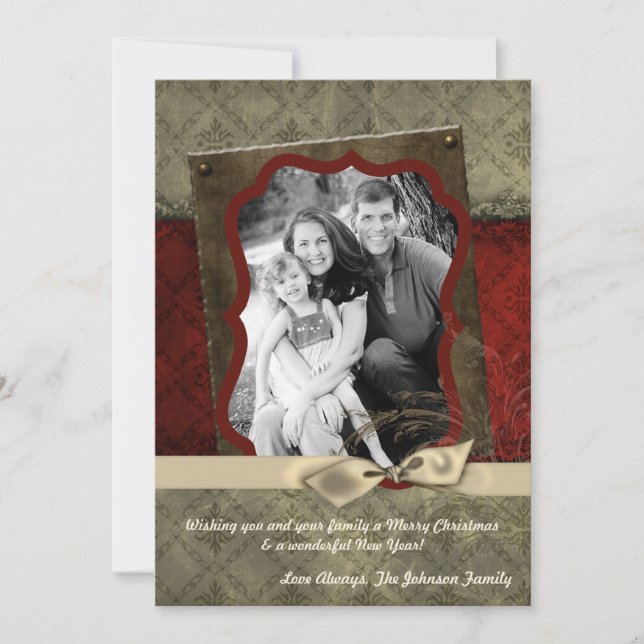 5x7 Christmas XMAS Happy Holiday PHOTO Card (Front)