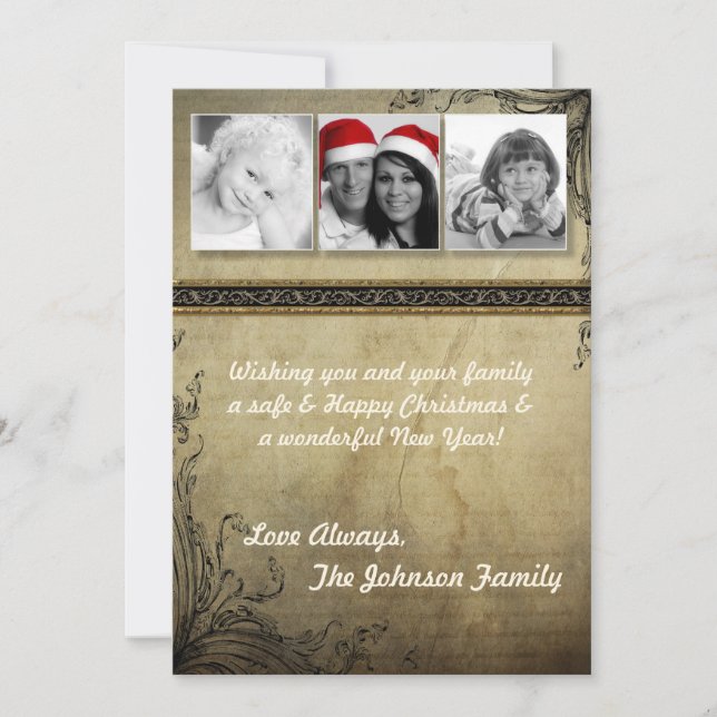 5x7 Christmas XMAS Happy Holiday PHOTO Card (Front)