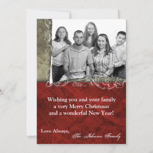 5x7 Christmas XMAS Happy Holiday PHOTO Card