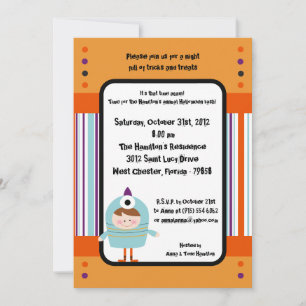 5x7 Costume Party Halloween Party Invitation