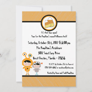 5x7 Costume Party Halloween Party Invitation