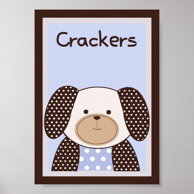 5x7 "Cracke" Graham Crackers Baby Bedding Wall Art (Front)