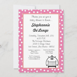 5x7 Crib Cradle Baby Bed Baby Shower Invitation