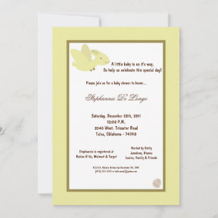 5x7 Dinosaur Baby Shower Invitation