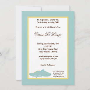 5x7 Dinosaur Birthday Party Invite