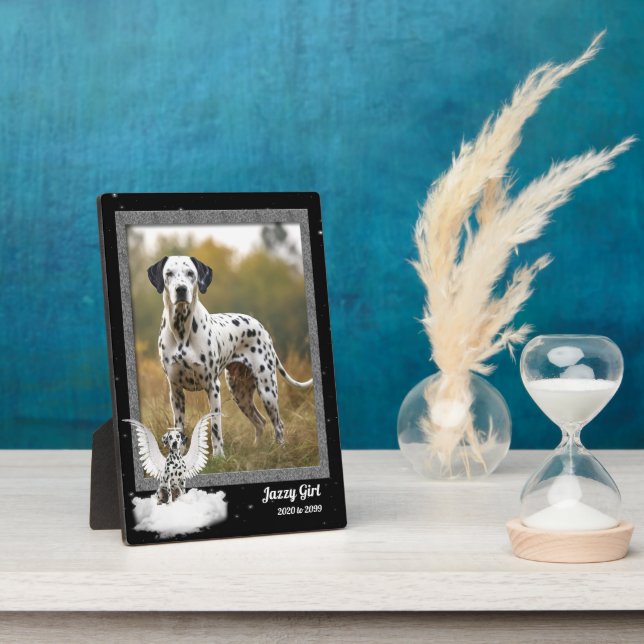 5x7 Dog Pet Memorial Dalmatian Photo Plaque (Side)