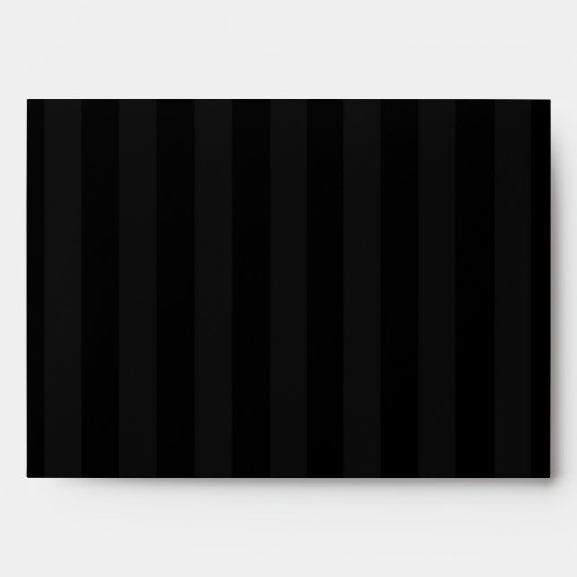 5x7 Envelope Black Striped Outside Pink Inside (Front)