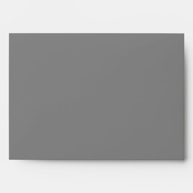 5x7 Envelope Grey Silver Outside Teal Turqu Inside (Front)