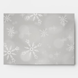 5x7 Envelope Option 1 Grey Snowflakes