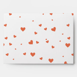 5x7  Envelope Option 1 Penguin Love/Hearts Peach