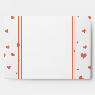 5x7 Envelope Option 1 Penguin Love/Hearts Peach