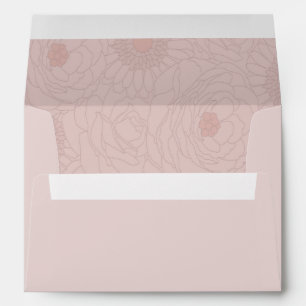 5x7  Envelope Option 1 Pink/Brown Floral Love Bird
