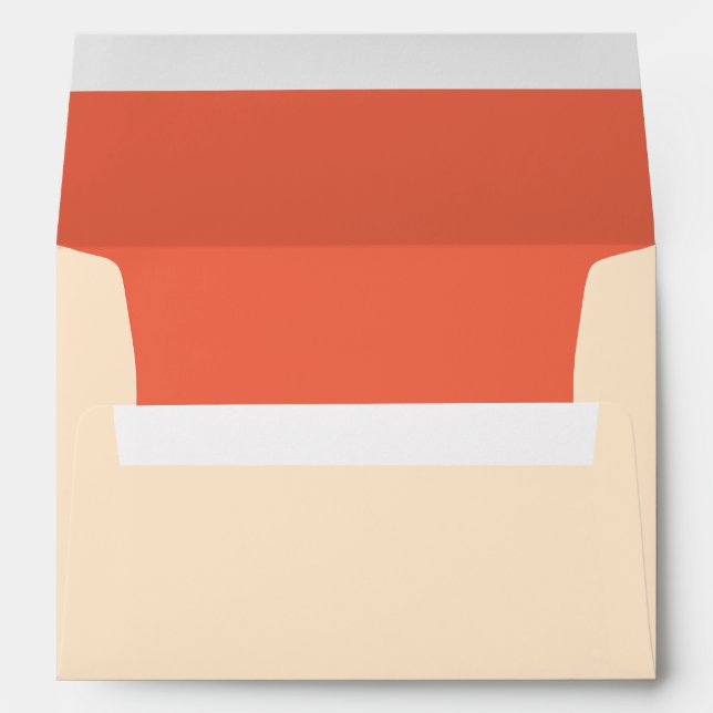 5x7  Envelope Option 1 Pinkish/Peach Formal Scroll (Back (Bottom))