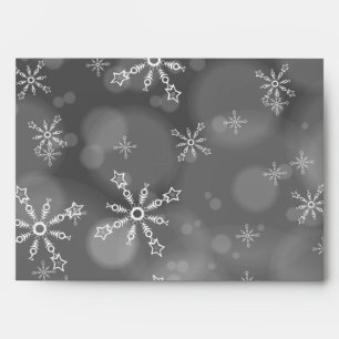 5x7  Envelope Option 2 Grey Snowflakes