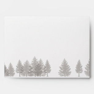 5x7  Envelope Option 2 Grey Winter Trees Snow Bare