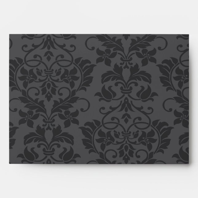 5x7  Envelope Option 3 Black Grey Formal Gothic Pr (Front)