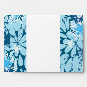 5x7 Envelope Option 3 Blue Tree / Snowflakes