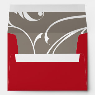 5x7 Envelope Option 3 Crimson Red/Grey Bg White S