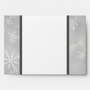 5x7 Envelope Option 3 Grey Snowflakes