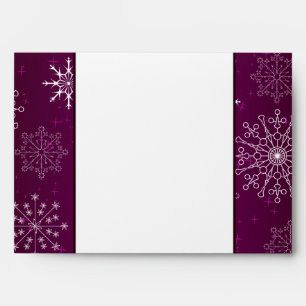 5x7 Envelope Option 3 Purple Stars and Snowflakes