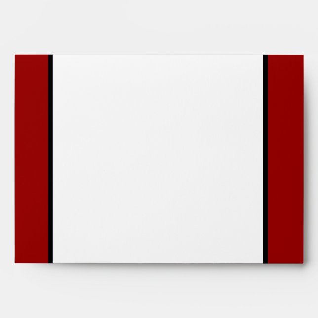 5x7  Envelope Option 4 Black Flourish Red Stripe (Front)