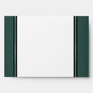 5x7 Envelope Option 4 Damask Teal Couple Man Woma