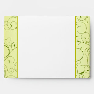 5x7 Envelope Option 4 Lime Green Pear Swirls