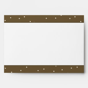 5x7 Envelope Option 5 Birds on Brown Polka Dot