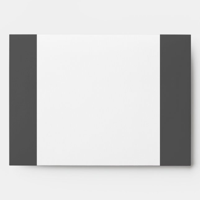5x7  Envelope Option 5 Black Grey Flourish Stripes (Front)