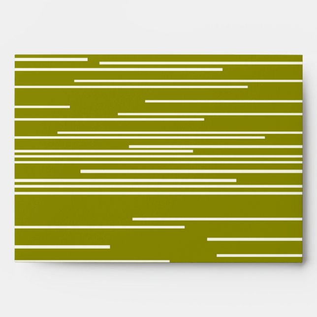 5x7  Envelope Option 5 Green Pear Fruit Stripes (Front)