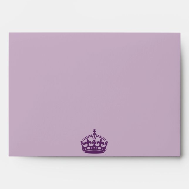 5x7  Envelope Option 5 Royal Purple Crown/Swirls l (Front)