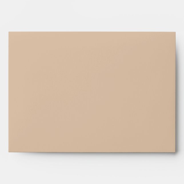 5x7 Envelope Tan Brown Outside Dark Brown Inside (Front)