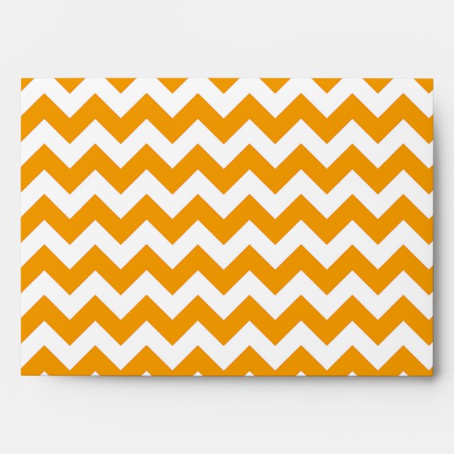 5x7 Envelope Yellow Chevron Outside Grey Inside (Front)