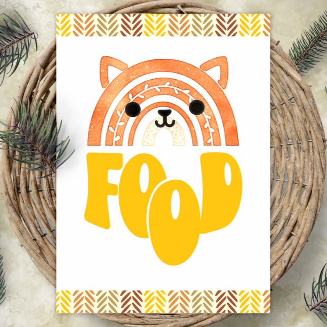 5x7 Food Station Boho Woodland Fox Birthday Poster (Creator Uploaded)