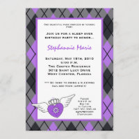 5x7 Girl Punk Tattoo EMO Birthday Party Invitation
